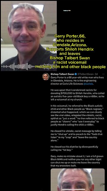 Racist calls black preacher and leaves a racist nasty voicemail mocking black people