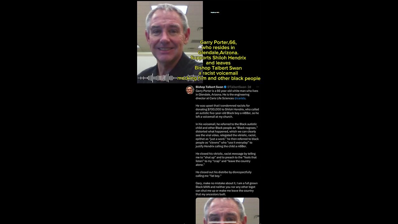 Racist calls black preacher and leaves a racist nasty voicemail mocking black people