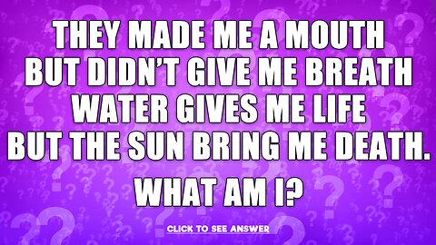 Do you know the answer to this riddle?