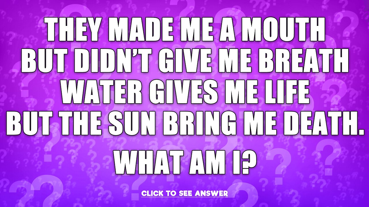 Do you know the answer to this riddle?