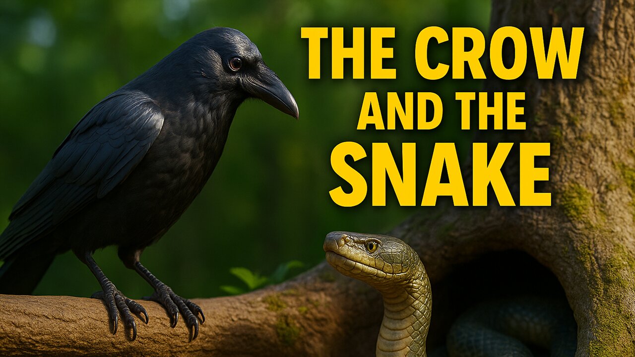 The Crow and the Snake | Clever Revenge Story | Animated Moral Tale