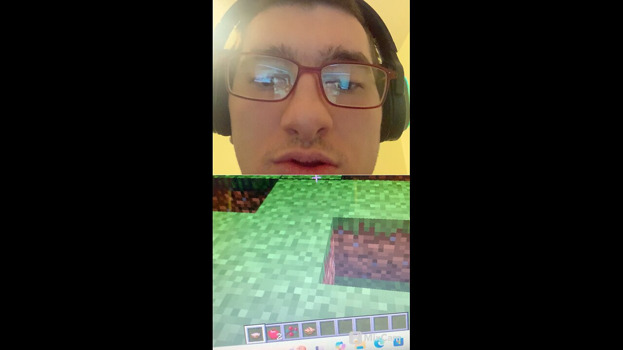Playing Minecraft
