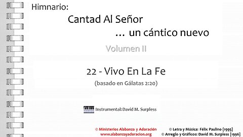 Himnario: Cantad al Señor...un cántico nuevo | Vol. 2 | 22 Vivo En La Fe (Instrumental)