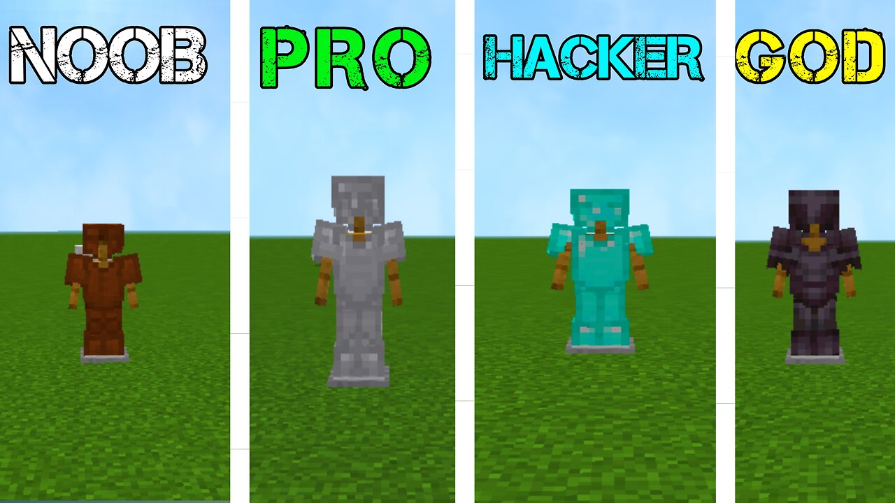 NOOB VS PRO VS HACKER VS GOD IN MINECRAFT