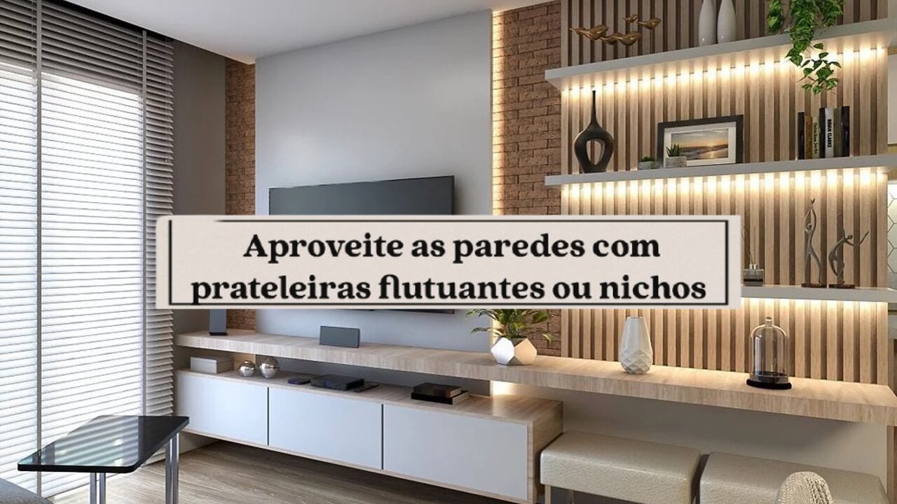 Como Usar Prateleiras Flutuantes e Nichos para Otimizar Espaços #shorts #sala #prateleira #nicho
