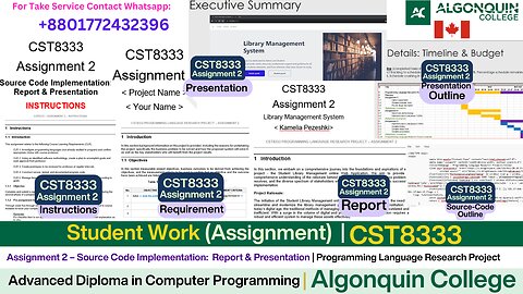 Client Work (Assignment) |CST8333 Assignment 2 Research Report on Programming Language |Algonquin