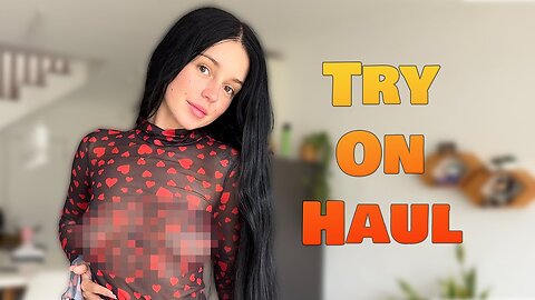 [4K] Kerry Sky Elegant Black Dress Try On Haul | Sheer Heart Design & Stylish Look!