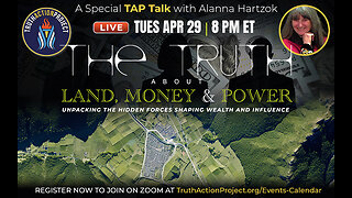 TAP TALK with Alanna Hartzok: "The Truth about Land, Money, and Power"