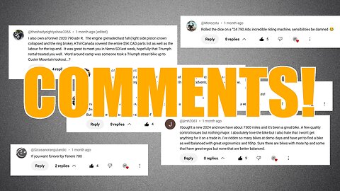 Comment Catch-Up 002