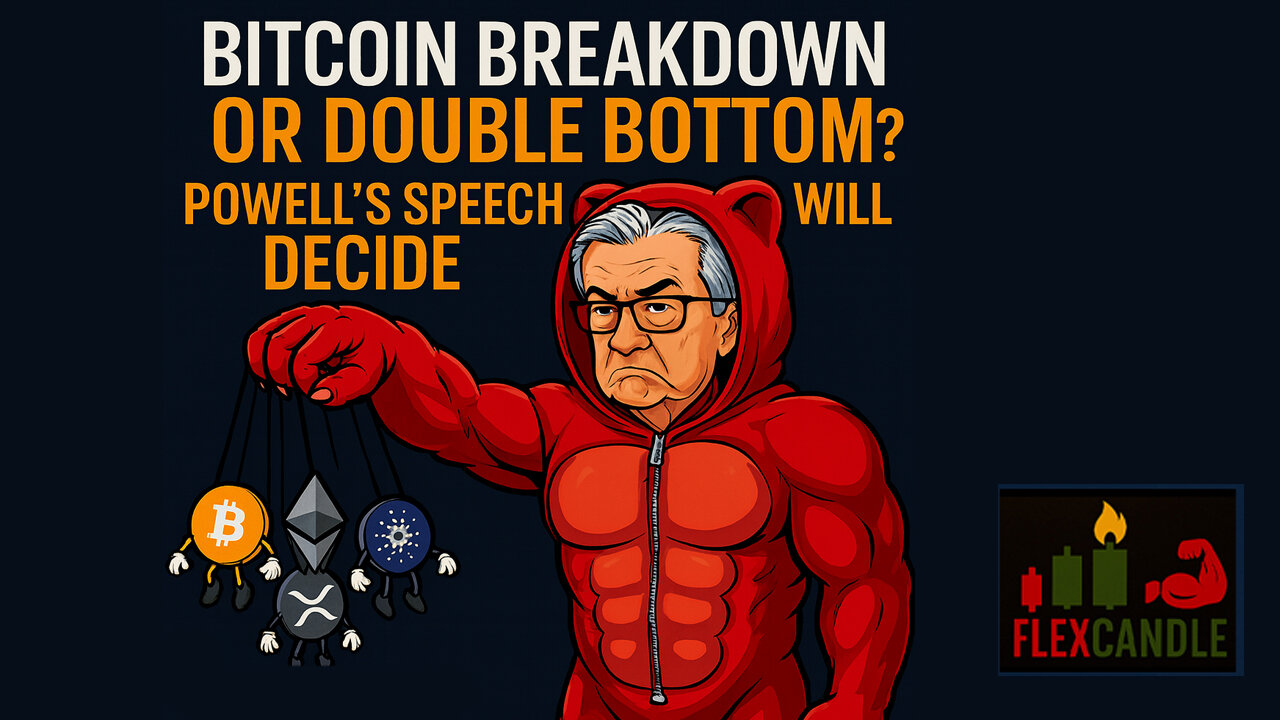 “Bitcoin Double Bottom or Breakdown? 🚨 Jerome Powell’s Speech Will Decide!” EP. 129