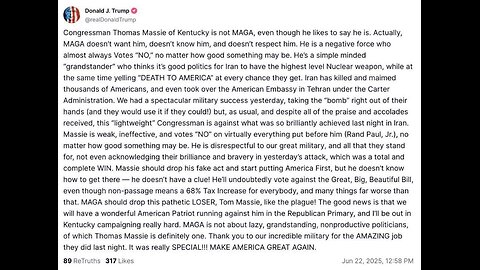 US Representative Thomas Massie on America First vs AIPAC.