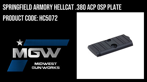Springfield Armory Hellcat .380 ACP OSP Plate - HC5072
