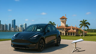 Miami to Mar-a-Lago in a 2025 Tesla Model Y FSD 13.2.9 Starlink Livestream