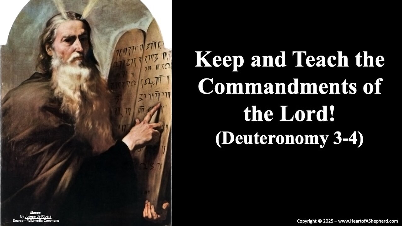 Observe and Teach the Commandments of the Lord! (Deuteronomy 3-4) from www.HeartofAShepherd.com