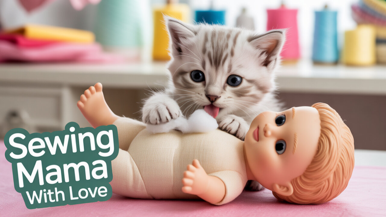 Kitten transform mom in to doll