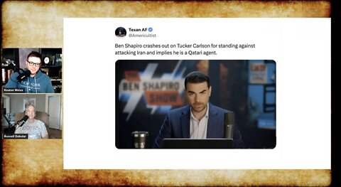 Ben Shapiro, SHILLING For Israel as Tucker UNLOADS on Him.