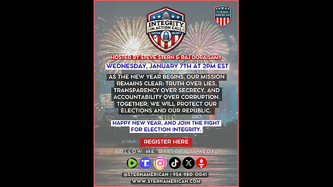 INTEGRITY IN ACTION! LIVE: ELECTION INTEGRITY BROADCAST W/ General FLYNN, Dr. Corsi & Steve Stern!