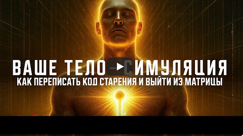 ⚡️⚡️⚡️ ВАШЕ ТЕЛО ТОЖЕ СИМУЛЯЦИЯ. КАК ПЕРЕПИСАТЬ КОД СТАРЕНИЯ И ВЫЙТИ ИЗ МАТРИЦЫ?