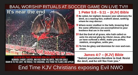 BAAL WORSHIP RITUALS AT SOCCER GAME ON LIVE TV!!!