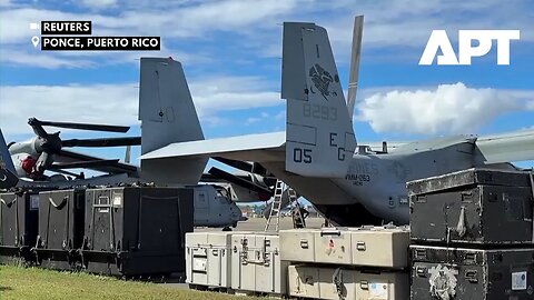 US Navy Fuel Ship and Military Aircraft Seen Operating in Puerto Rico as Caribbean Buildup Continues