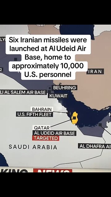 Iran fires missiles at U.S. base in Qatar; flights halted, airspace shut. Escalation.