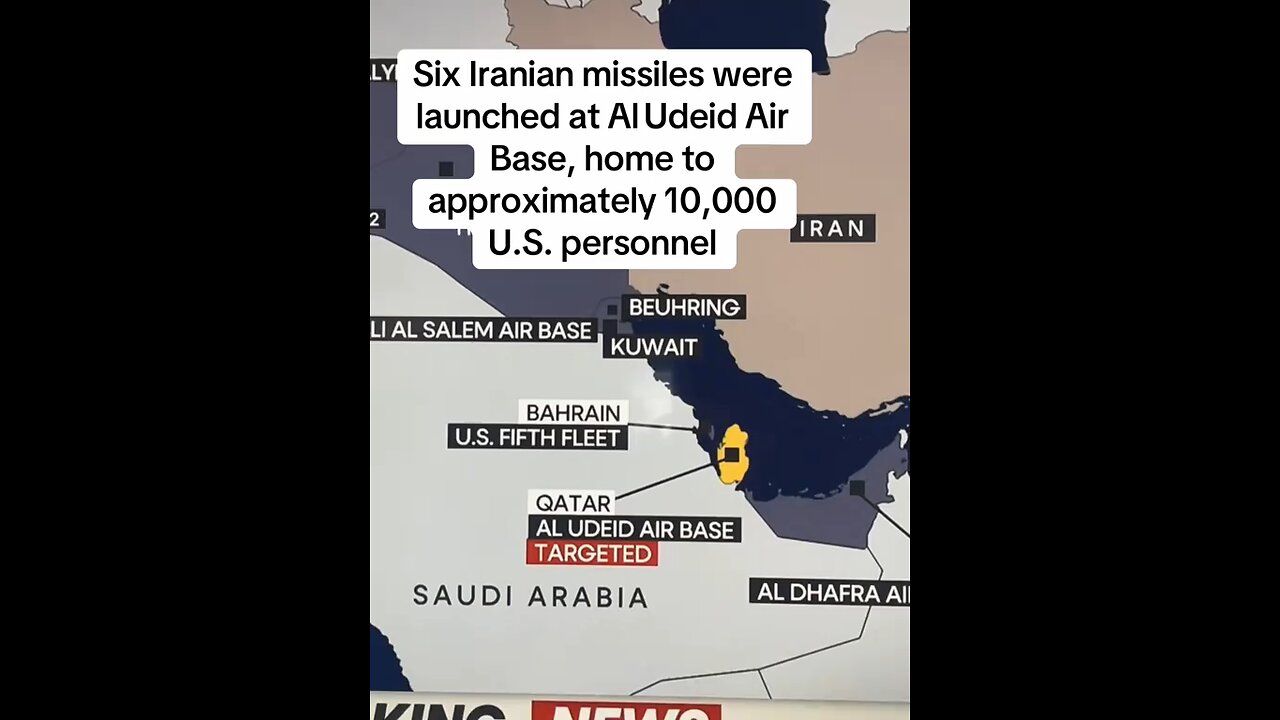Iran fires missiles at U.S. base in Qatar; flights halted, airspace shut. Escalation.