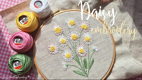 Daisy Bouquet hand embroidery
