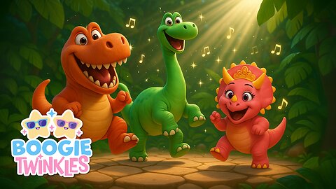 Toddler Songs About Dinosaurs | Dancing Dinosaurs | Boogie Twinkles Nursery Rhymes & Kids Songs