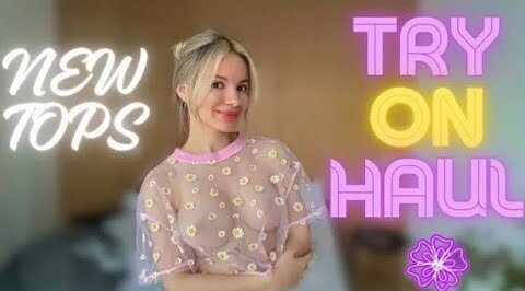 [4K] Try on Haul - Transparent wet vs dry - Try on haul 2025 wet vs dry with holly Get ready with me 