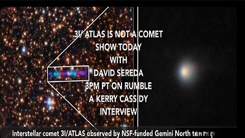 3I/ATLAS IS NOT A COMET WITH DAVID SEREDA