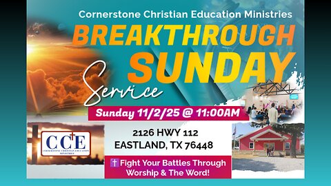 ✝️Live 11:00am Sunday Service 11/2/25