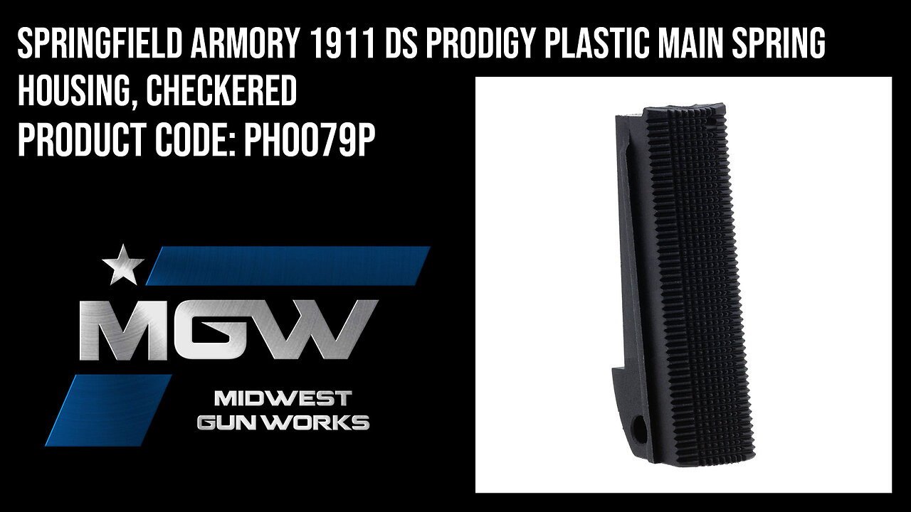 Springfield Armory 1911 DS Prodigy Plastic Main Spring Housing, Checkered - PH0079P