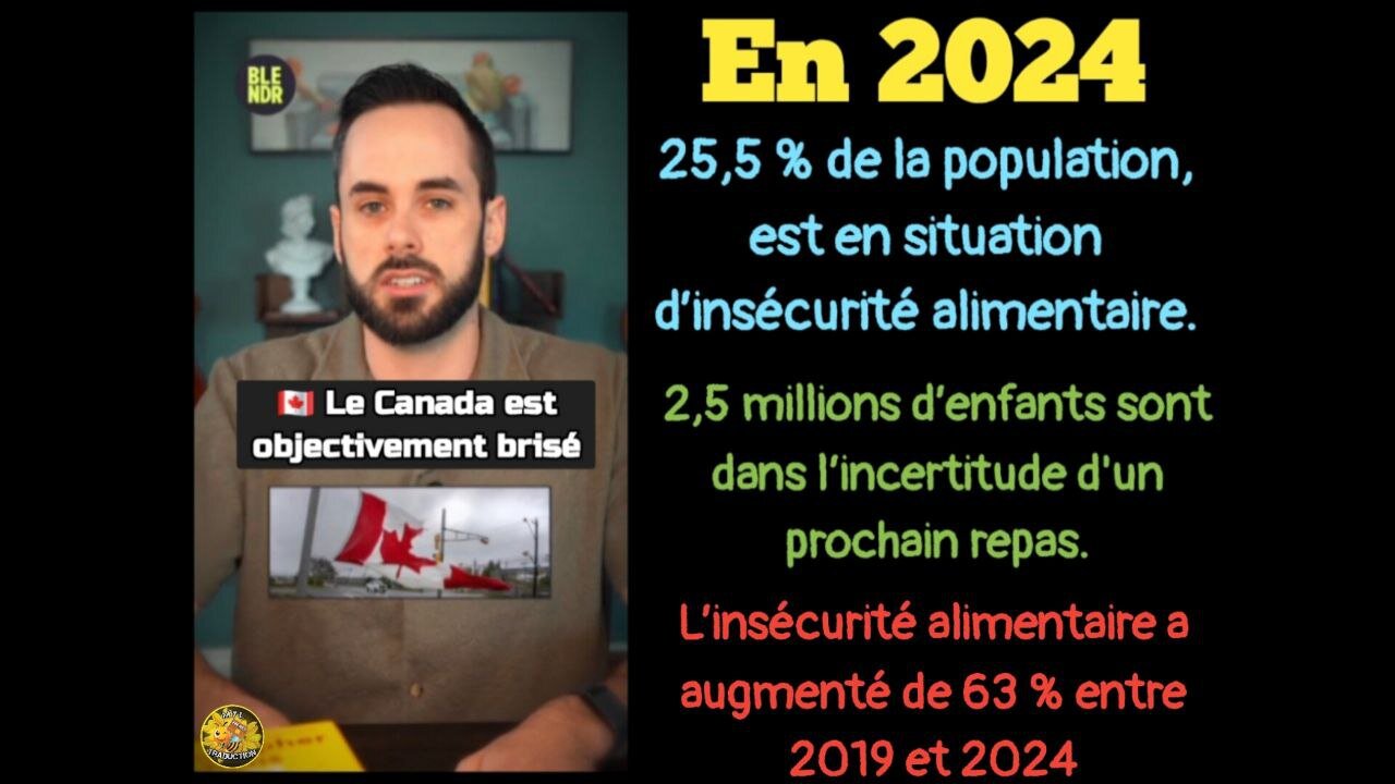 🇨🇦 Le Canada est objectivement brisé et en situation d’insécurité alimentaire.