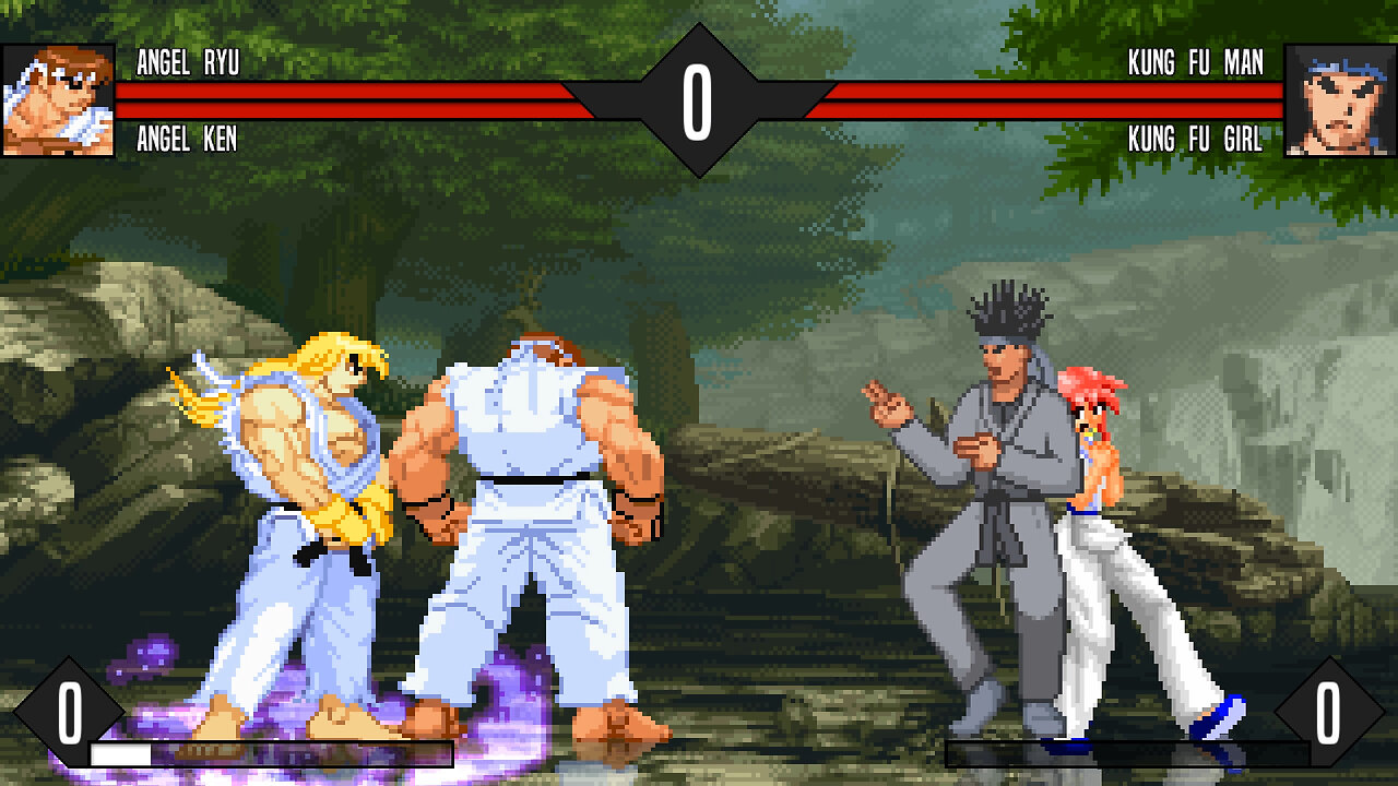 MUGEN - Angel Ryu & Angel Ken vs. Kung Fu Man & Kung Fu Girl - Download