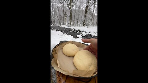 Karda Sucuklu Hamburger ❄️ 🍔 cooking sausage burger in the snow