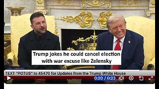 Trump jokes about copying Zelensky by canceling next election due to war