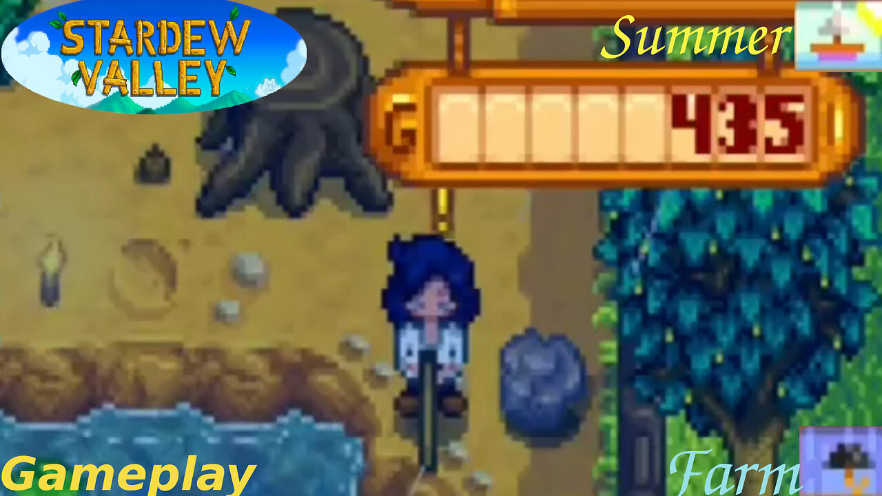 Stardew Valley - Fishing In The Farm [Summer Season] - Gameplay #4 (Rain Fishing)