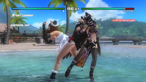 Dead or Alive 5 Last Round: Kasumi (costume 35) vs Nyotengu - 4K
