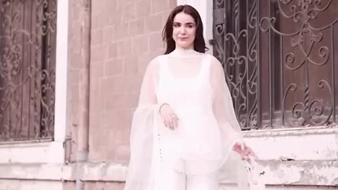 White Kurti with Sharara & Dupatta Lookbook | Asaga Clothing Muzai