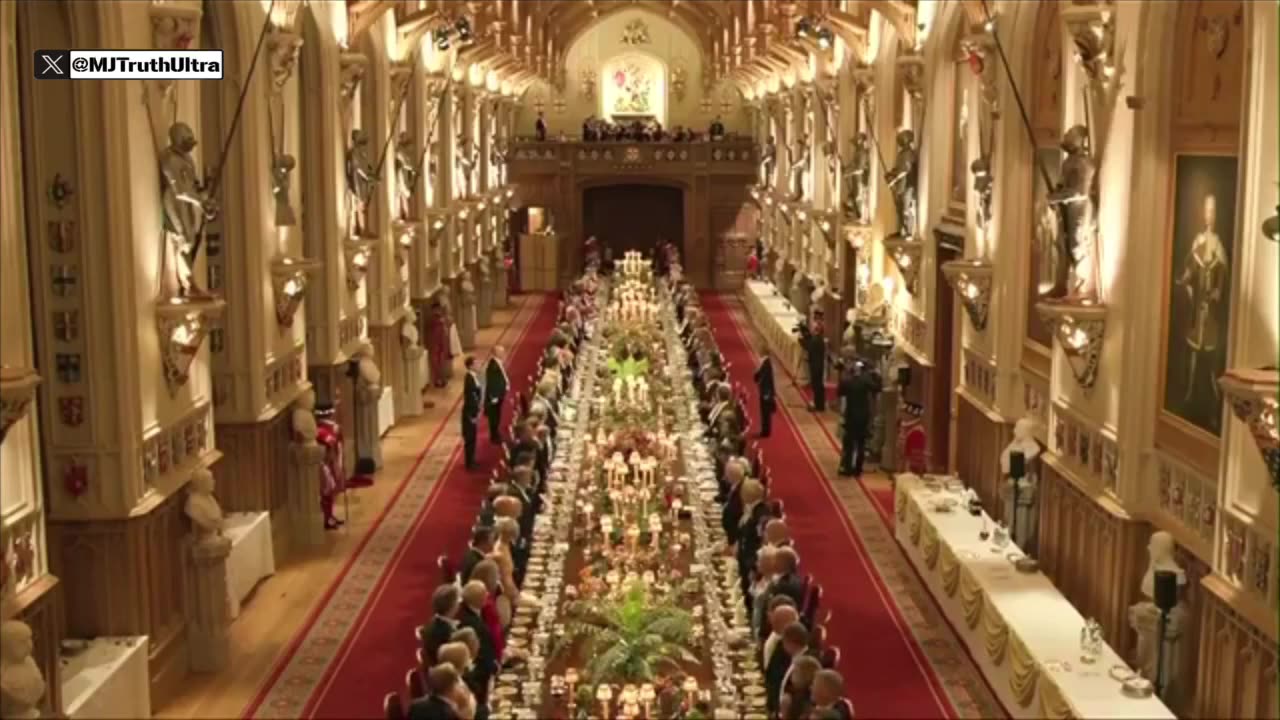 King Charles proposes a toast to President Trump, the First Lady,