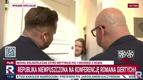 ‼️ROMAN GIERTYCH ZAMYKA DRZWI SWOJEJ KANCELARII PRZED DZIENNIKARZAMI