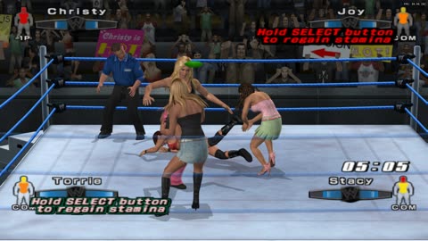 SD vs Raw 2006 PS2 - 4-WOMAN DIVAS CARNAGE! (Christy vs Torrie vs Joy vs Stacy) | Rare Match