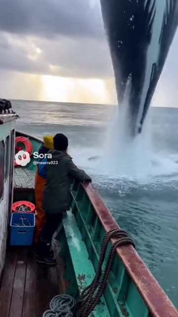 Close Call Whale Breach
