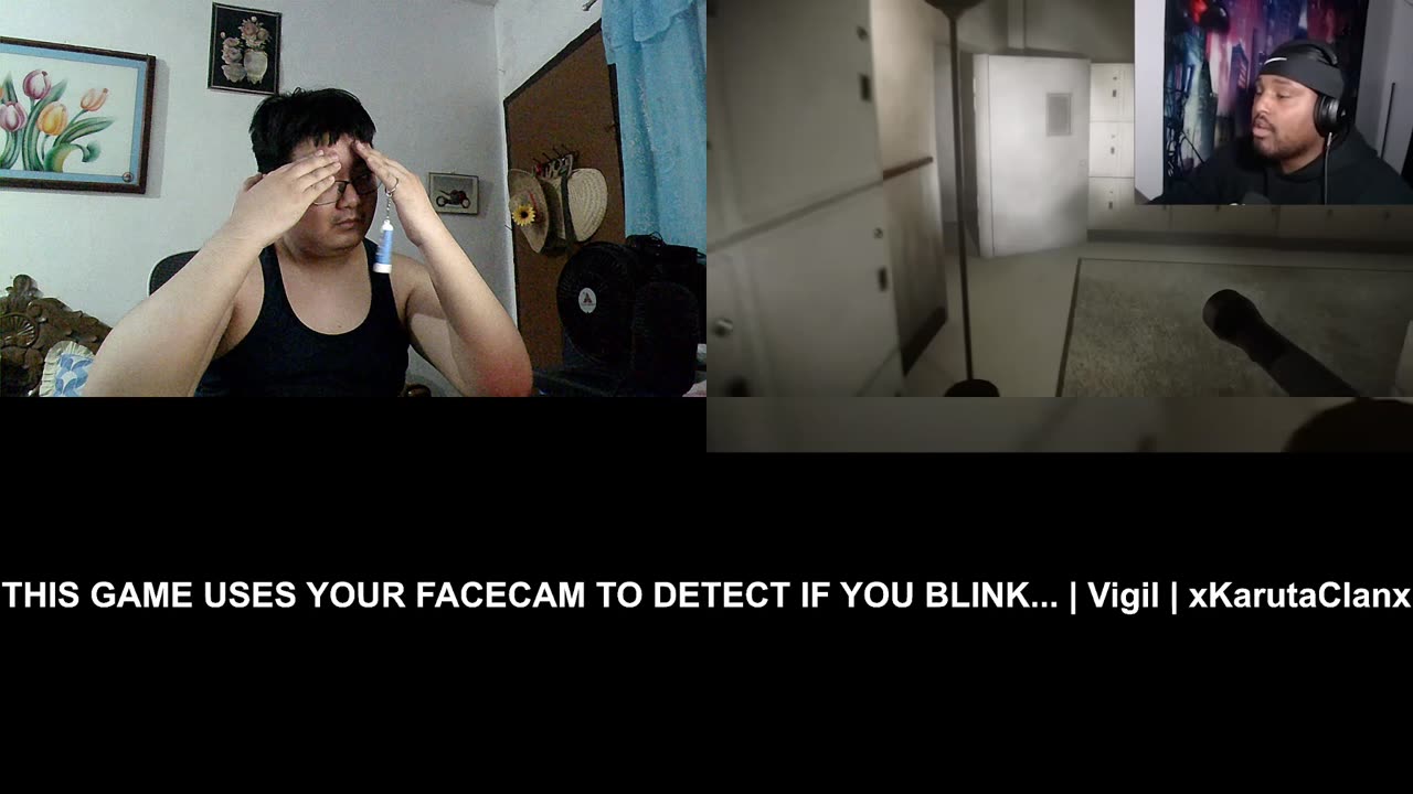 THIS GAME USES YOUR FACECAM TO DETECT IF YOU BLINK... | Vigil Reaction