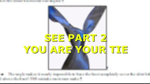 TO WOMEN YOU ARE YOUR TIE PART 1
