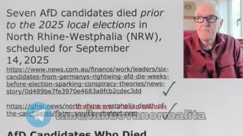 Sette candidati dell'AfD sono morti prima delle elezioni locali del 14 Settembre 2025