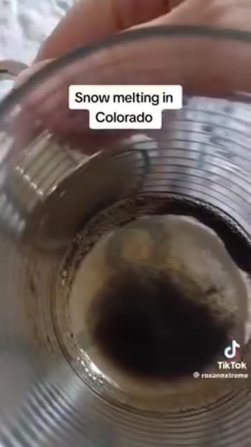 FRESHLY MELTED SNOW IN COLORADO IS FULL OF 6RAPHENE 0XIDE AKA FERROFLUID ⚫🤨 .
