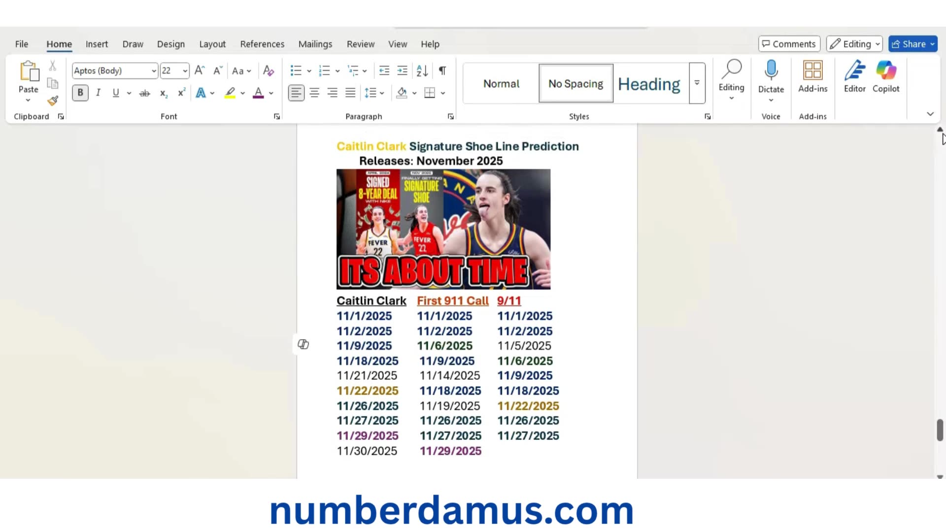 Caitlin Clark Shoe Line Prediction (November 2025)