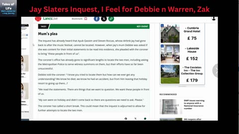 Jay Slater inquest I Feel for Debbie Warren n Zak