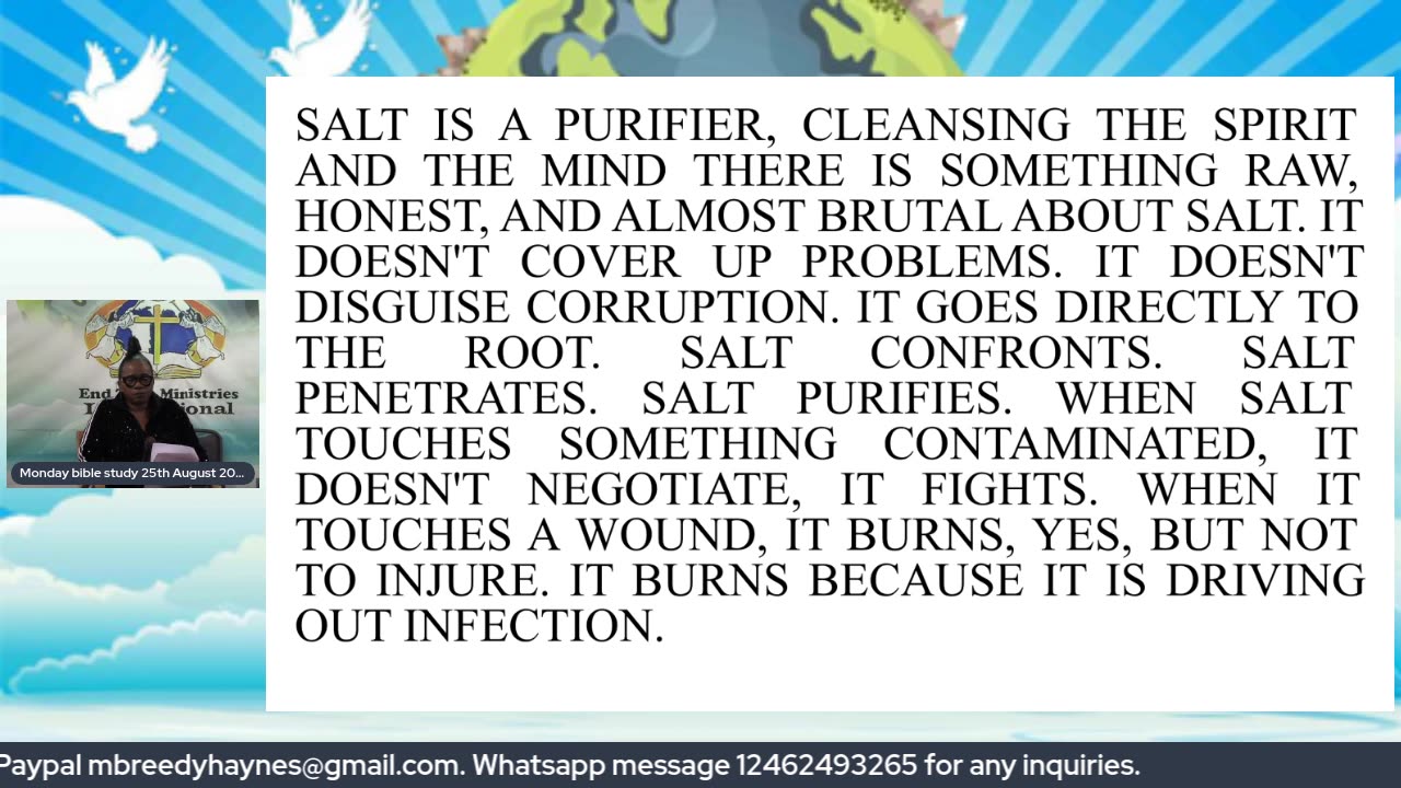 Monday bible study 25th Aug 2025